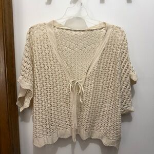 Cream Open-Knit Sweater